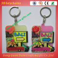Cartoons 3D rubber pvc souvenir keychains